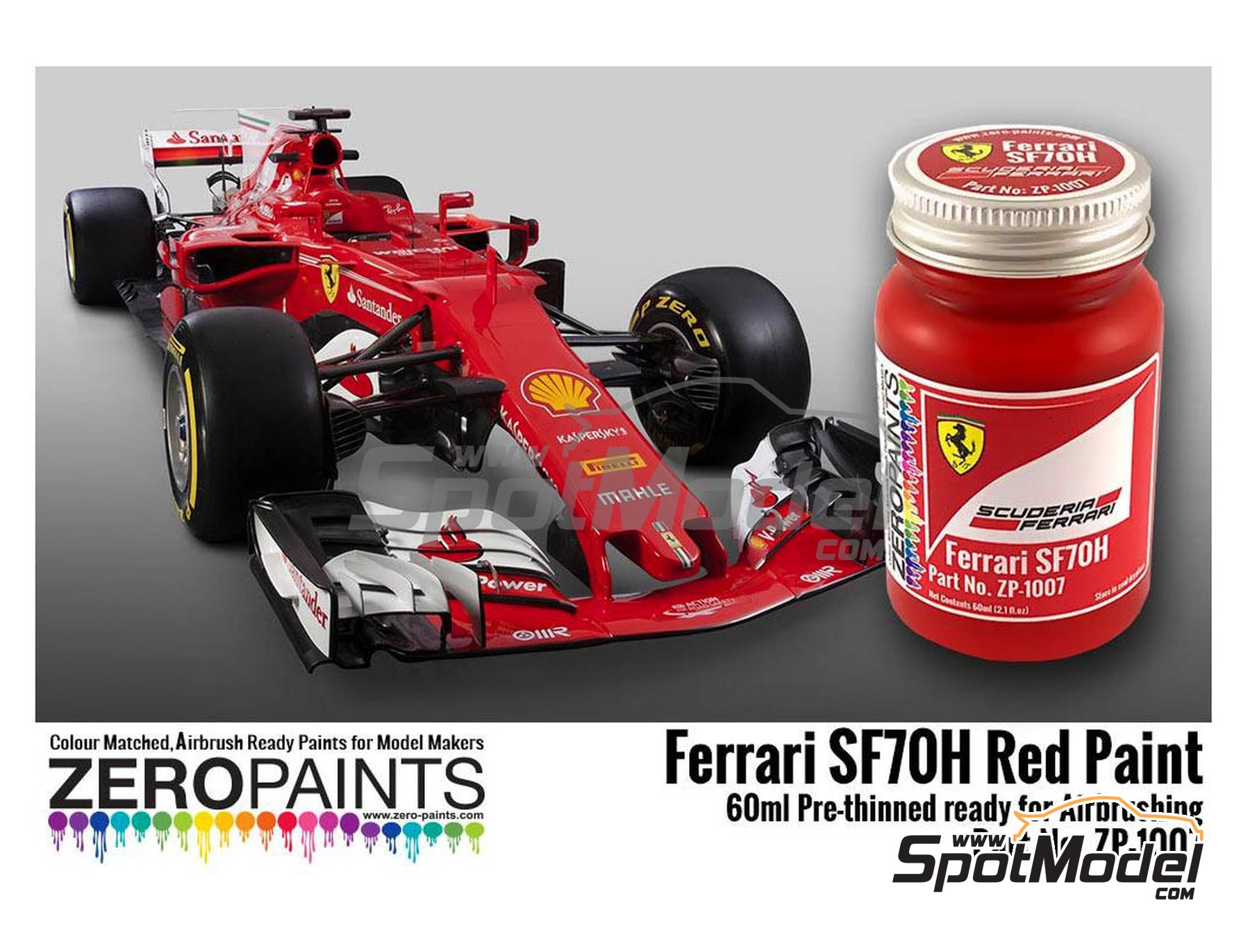 Zero Paints ZP-1007-SF70H: Paint for airbrush Ferrari SF70H